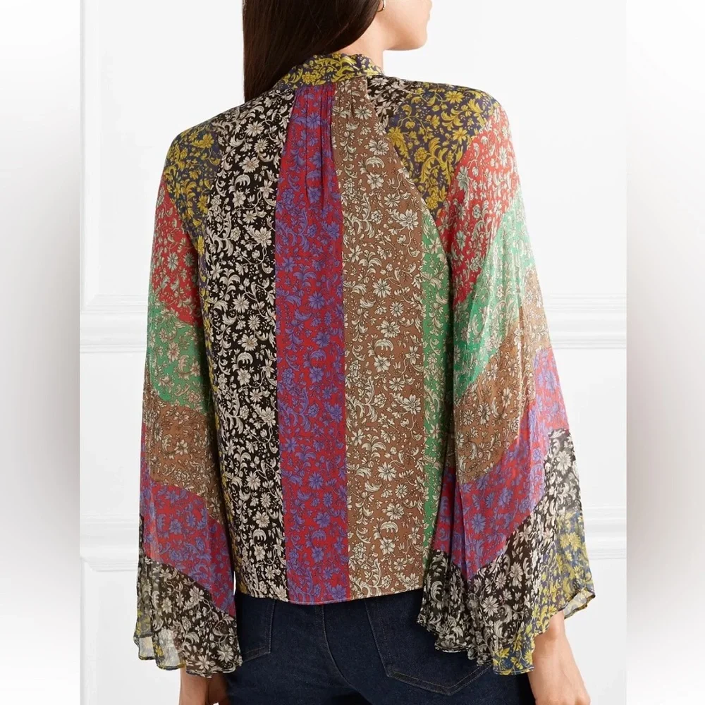 Alice and Olivia Prija mandarin collar blouse - Picture 4 of 8